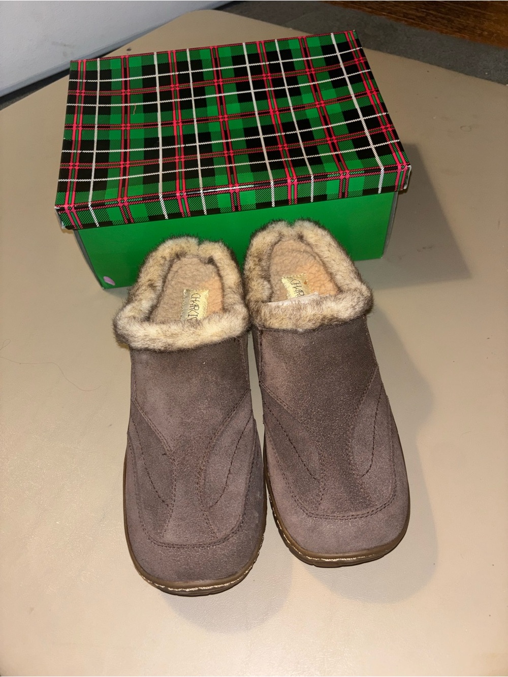 Charlies Brown Faux-Fur Lined Slip-On Clogs